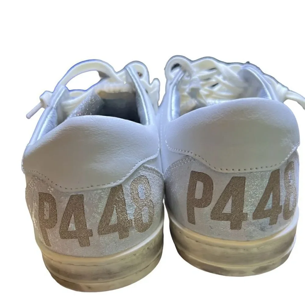 P448 Made in Italy John M Leather Sneaker NIB Size 39